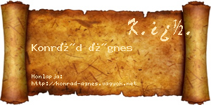 Konrád Ágnes névjegykártya